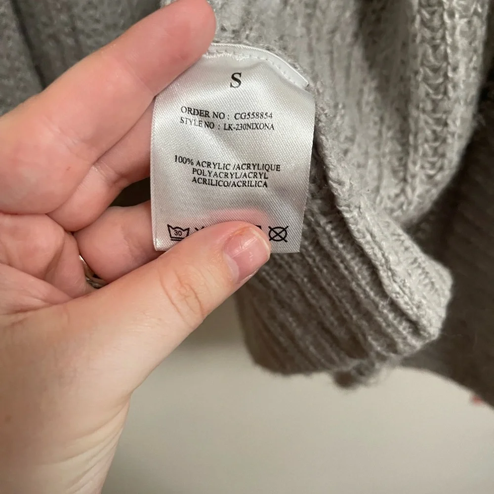 ASOS - Brave Soul London - Women’s Grey Knit Open Front Slouchy Cardigan - SizeS